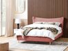 Łóżko welurowe 160 x 200 cm różowe CHALEIX_844526