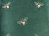 Dekokissen Bienenmuster Samtstoff smaragdgrün bestickt 45 x 45 cm 2er Set TALINUM_857898