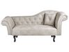 Right Hand Velvet Chaise Lounge Taupe LATTES II_907256