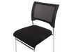Set of 4 Plastic Conference Chairs Black SEDALIA_902604