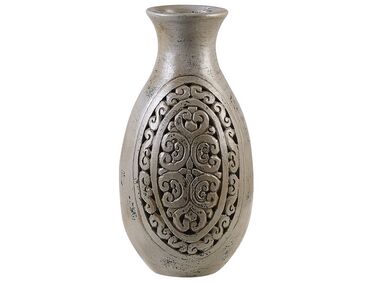 Dekoratívna terakotová váza 51 cm sivá MEGARA