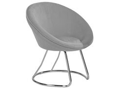 Nojatuoli samettinen harmaa FLOBY