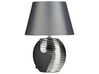 Lampka nocna porcelanowa czarno-srebrna ESLA_748558