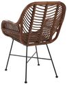 Rattan Accent Chair Brown CANORA_799501