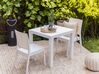 Zahradní stůl v ratanovém vzhledu 80 x 80 cm bílý FOSSANO_807973