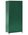 2 Door Metal Storage Cabinet Green VARNA_826272