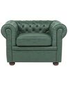 Faux Leather Armchair Green CHESTERFIELD_696545