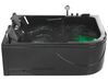 Whirlpool Badewanne schwarz Eckmodell mit LED 170 x 119 cm rechts BAYAMO_821134