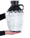 Terracotta Decorative Vase 33 cm Black and White MASSALIA_850304