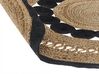 Pyöreä matto juutti beige/musta ⌀ 120 cm YOZGAT_839514