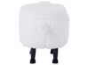 Tamborete em tecido branco com arrumação SHEEP_852389