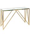 Glass Top Console Table Gold WESO_824971