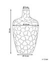 Vaso decorativo em alumínio prateado 33 cm INSHAS_765789