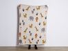 Kinderdecke aus Baumwolle mit Tiermotiv mehrfarbig 130 x 170 cm SAMEO_905364