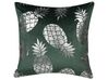 Set di 2 cuscino decorativi motivo ananas 45 x 45 cm velluto verde ASTILBE_769235