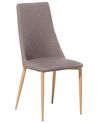 Set of 2 Fabric Dining Chairs Taupe Beige CLAYTON_693420