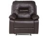 Faux Leather Manual Recliner Living Room Set Brown BERGEN_681641