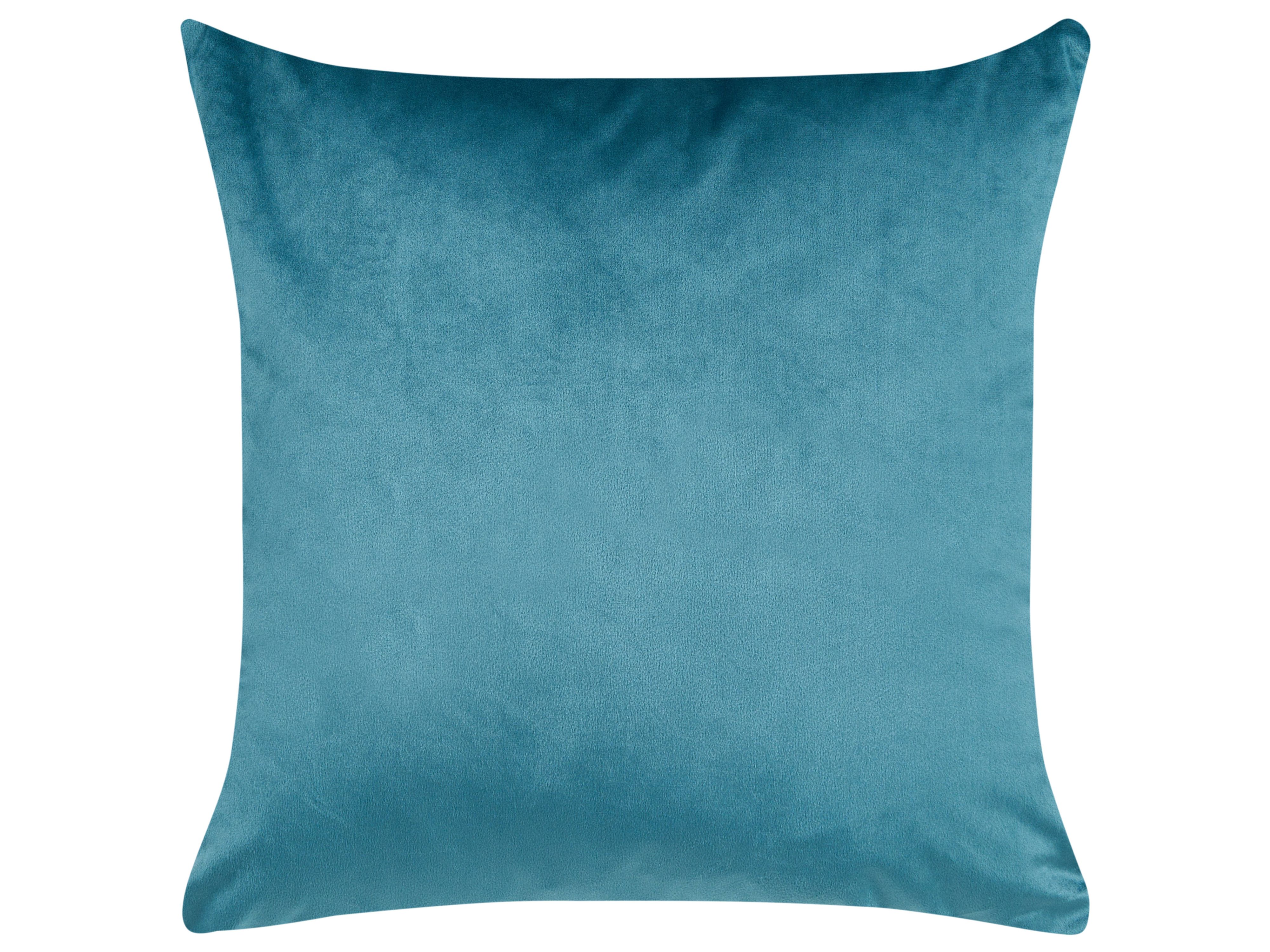 Sæt med 2 puder velour marokkansk mønster 45 x 45 cm blå ALYSSUM ...
