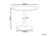Mesa de jantar redonda efeito mármore branco e dourado ⌀ 90 cm BOCA_821595