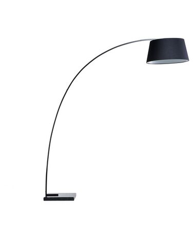 Lámpara de pie de metal/mármol negro/blanco 188 cm BENUE