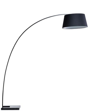 Lámpara de pie de metal/mármol negro/blanco 188 cm BENUE