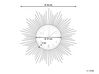 Zegar ścienny słońce ø 45 cm złoto-szary SOLURA_798198