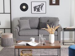 2-istuttava sohva kankainen vaaleanharmaa OTRA 2-istuttava sohva kankainen vaaleanharmaa OTRA