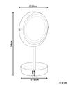 Lighted Makeup Mirror ø 26 cm Silver and White SAVOIE_847908