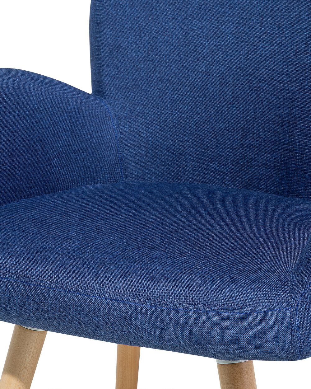 Set of 2 Fabric Dining Chairs Navy Blue BROOKVILLE Beliani.co.uk