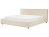 Corduroy EU Super King Size Bed Beige LINARDS_885488
