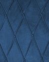 Fauteuil bergère en velours bleu avec repose-pieds assorti SANDSET_776378