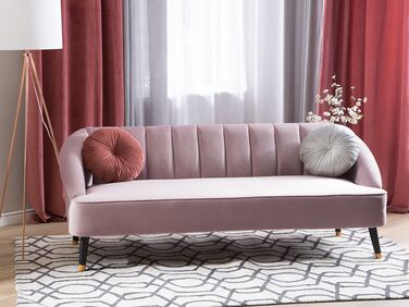 3-seters sofa fløyel rosa ALSVAG