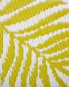 Outdoor Teppich gelb 120 x 180 cm Palmenmuster zweiseitig Kurzflor KOTA_716142