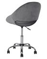 Velvet Armless Desk Chair Grey SELMA_716785