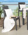 Set of 4 Garden Dining Chairs Grey FOSSANO_744641