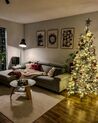 Künstlicher Weihnachtsbaum mit LED Beleuchtung schneebedeckt 210 cm weiß TATLOW_900248