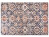 Teppich Baumwolle blau / rot 200 x 300 cm orientalisches Muster Kurzflor KURIN_862984