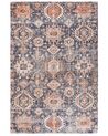 Teppich Baumwolle blau / rot 200 x 300 cm orientalisches Muster Kurzflor KURIN_862984