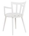 Set of 4 Plastic Dining Chairs White MORILL_876337