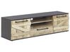 Mueble TV madera clara/negro SALTER_778395