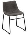 Set of 2 Fabric Dining Chairs Grey BATAVIA_725084