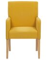 Fabric Dining Chair Yellow ROCKEFELLER_770789