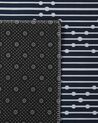 Teppich marineblau 80 x 240 cm geometrisches Muster Kurzflor CHARVAD_831728