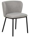 Set of 2 Boucle Dining Chairs Grey MINA_884668