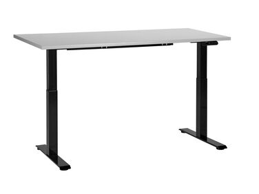 Elektrisk justerbart skrivebord 160 x 72 cm grå og sort DESTINES