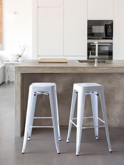 Baarijakkara metalli valkoinen 76 cm 2 kpl CABRILLO Baarijakkara metalli valkoinen 76 cm 2 kpl CABRILLO