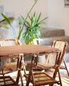 Conjunto de 4 sillas de comedor de madera de bambú marrón TRENTOR_884976