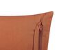 Set of 2 Cotton Cushions Geometric Pattern 35 x 55 cm Orange ORLAYA_838386