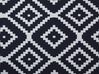 Teppich schwarz / weiß 80 x 240 cm geometrisches Muster Kurzflor KARUNGAL_831523