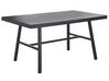 Metal Garden Dining Table 150 x 90 cm Black CANETTO_808303